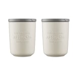 2pcs Mason Cash Ceramic Kitchen Storage Jars Coffee Tea Sugar Canister Container