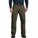 Dickies Men's Relaxed Fit Duck Jeans, Rinsed Moss Green, 34W 30L UK