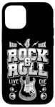 Coque pour iPhone 12/12 Pro Chemises Rock & Roll, I Love Rock Music, Rock & Roll Freedom