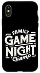 Coque pour iPhone X/XS Family Game Night Champ |----