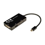 TRIPP LITE 6in Mini DisplayPort to VGA / DVI / HDMI Adapter Converter mDP 6" - videokonverter - svart