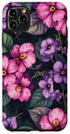 iPhone 11 Pro Max Floral African Violets in Purple and Pink Hues Floral Decor Case