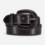 Norvegia Leather Belt - Aloe Nero