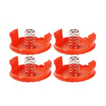 Vokmon Replacement for Black Decker Grass Trimmer 4pcs Cap and 4pcs Springs RC-100-P Lawn Mower Spare Parts