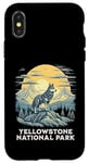 Coque pour iPhone X/XS Destination de vacances au parc national de Yellowstone Loup gris