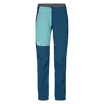 Ortovox Berrino Pants - Pantalon softshell femme Petrol Blue L - Long