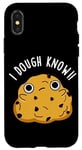 Coque pour iPhone X/XS Jeu de mots « I Dough Know Funny Food »