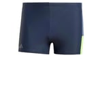 adidas Homme Colorblock Swim Boxers, Legend Ink/preloved Ink/Lucid Lemon, XS Short