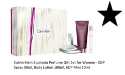 Calvin Klein Euphoria Perfume Gift Set for Women - EDP 50ml, Lotion, EDP 10ml