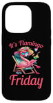 Coque pour iPhone 14 Pro Citation amusante des flamants roses It's Flamingo Friday