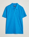 Vilebrequin Pyramid Linen Jersey Polo Bleu Hawaii