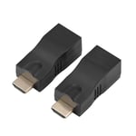 VINGVO extension HDMI vers RJ45 2x HDMI 30m à RJ45 répéteur de convertisseur d'extension de câble réseau sur CAT-5e CAT6