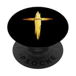 Croix chrétienne « God is Faithful For All Seasons » pour homme et femme PopSockets PopGrip Adhésif