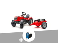 Tracteur enfant Massey Ferguson 3 à 7 ans Falk + Gants