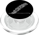 Pan Flûtes Line Art For Musiciens Pan Flûte PopSockets PopGrip pour MagSafe