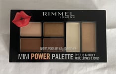 RIMMEL LONDON EYE,LIP & CHEEK MINI POWER PALETTE Contour/Shadow/Lips - 002 SASSY