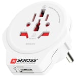 Skross 1500266 World to Europe USB 1.0 reseadapter