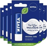 6 x NIVEA Lip Balm Original Care 4.8g