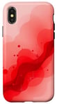 Coque pour iPhone X/XS Rouge minimaliste art abstrait esthétique