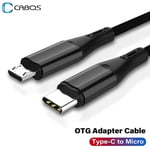 Câble adaptateur USB type C vers micro,charge rapide,transfert de données,chargeur pour Macbook Pro,Samsung,Huawei,Xiaomi - Type 2m