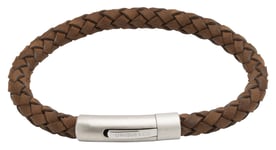 Unique & Co B399DB/21CM Dark Brown Leather |Steel Clasp | Jewellery