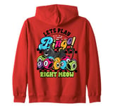 Bingo Player Cat Lover Lets Play Bingo Right Meow Gambling Zip Hoodie