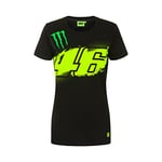 Valentino Rossi Monster Energy 46 T-Shirt Femme, Noir, M