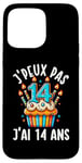 Coque pour iPhone 15 Pro Max Je Peux Pas J'ai 14 Ans Anniversaire Enfant Humour Drole