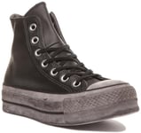 CONVERSE Femme Chuck Taylor All Star Lift Leather LTD Sneaker, Black Black Smoke in, 36.5 EU