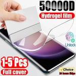 1-5 Styck Hydrogel Film För Samsung Galaxy S23 S20 S21 S22 Plus Ultra Note 20 9 10 Plus A52S A30 A53 A51 A50 A21S Skärmskydd S21 Hydrogel Film