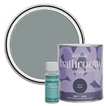 Rust-Oleum Grey Water-Resistant Bathroom Tile Paint in Gloss Finish - Slate 750ml