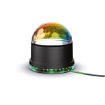 R-MUSIC – ATRO M – Boule Disco – Rotation 180° – Lumière de scène avec projection aléatoire de sphères et anneaux RGB – Effet de lumière LED RGB – Accrochage mural par vis – Pour Fête, DJ, Bar, Club