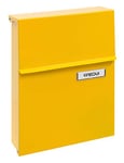 ARREGUI Line E6808 Boîte aux Lettres Individuelle en Acier, Taille S (Courrier Format A5), avec Serrure Protégée, Anti-Pluie, Petite Boîte aux Lettres Murale, Facile à Installer, Jaune