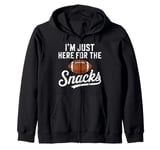 I'm Just Here for the Snacks Funny Football Game Vintage Zip Hoodie