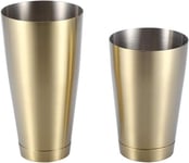 Ruostumattomasta teräksestä kestävä ja kestävä Cocktail Cup Shaker Bar Home 3356 -työkalu (Titanium Golden)