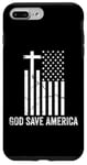 iPhone 7 Plus/8 Plus God Save America Sign,God American Flag Jesus Save America Case