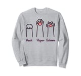 Rock paper scissors cat paw Sweatshirt