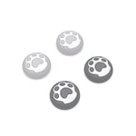 PlayVital Capuchons Joystick Silicone pour ps5 pour ps4 Manette,pour Xbox Series X S,Thumb Grip Caps pour Xbox One,Capuchon de Stick Analogique pour Switch Pro Controller-Patte de Chat-Gris Clair