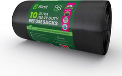 BIN IT 10 Ultra Heavy Duty, 120 Litre XL Refuse Sacks, Bin Bags, Bin Liners, 60