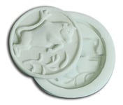 silikomart | TAURUS Moule à pâte à sucre en silicone, moule pour décoration de gâteau, forme Taureau, Ø38mm, Made in Italy