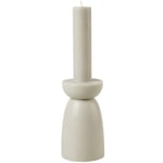 Cozy Living-Cozy Candle Candleholder- White- S- 18H Stearinlys, L Light Stone Grey