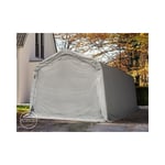 3,3x6 m carport, garage - hauteur d'entrée 2,1m, PVC 800N, gris