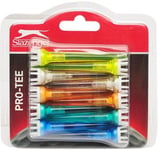 Pack of 10 Slazenger Pro Tee Golf Tees Mixed Colours PRO-TEE