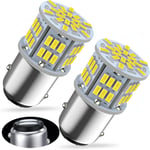 2-pack P21/5W 1157 Bay15d 12V 24V, 54 SMD Superljus Vit