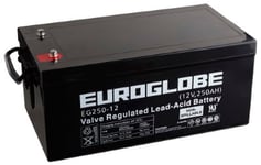 12V EG250-12 AGM Batteri 270Ah 520 x 268 x 220 mm Euroglobe