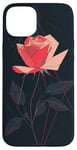 Coque pour iPhone 15 Plus Rose Minimalisme Géométrique Art Floral