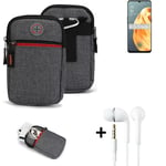 Belt bag + headphones for Oppo F15 Phone case