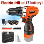 Cordless Combi Drill Electric Screwdriver Small Hand Drill Li-ion Battery 16.8V