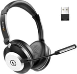 Wireless Headset with Mic for Work, Bluetooth Headset with Microphone AI Noise