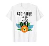 Godfather of The Wild One 1 Year Jungle Lion Safari Birthday T-Shirt